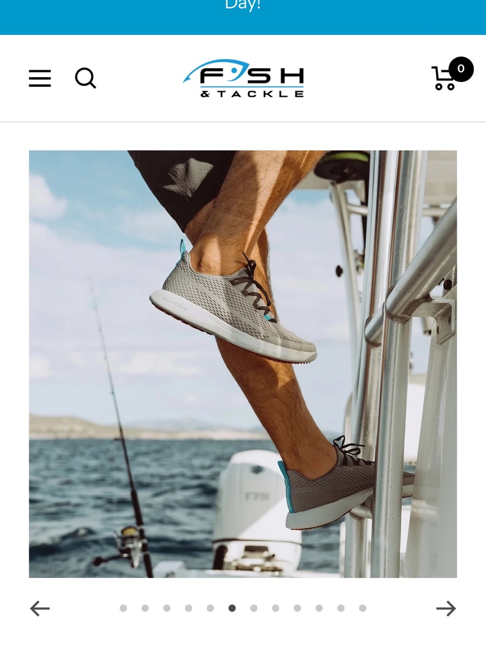 Grundéns Men's Gray Sneakers with Blue Accents - Picture 5 of 5